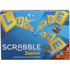 Jouet-Jeux de société-Jeux classiques et de réflexion-Mattel Games - Scrabble Junior - Jeu de société et de lettres - 2 à 4 joueurs - Dès 6 ans
