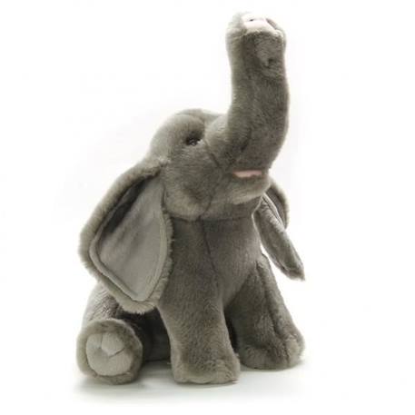 Peluche éléphant ANIMA - Ushuaïa - 25 cm - Multicolore - Gris - Mixte GRIS 1 - vertbaudet enfant 