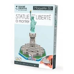 -Puzzle maquette statue de la liberté - Graine Creative - Mixte - 8 ans - Rose - Carton - A monter soi-même