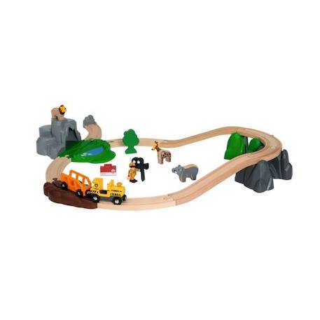 Brio World Circuit Reportage Safari - Coffret complet 26 pièces - Circuit de train en bois - Ravensburger - Mixte dès 3 ans - 33960 ORANGE 2 - vertbaudet enfant 