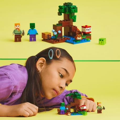 LEGO Minecraft 21240 Aventures dans le Marais, Jouet de Construction, avec Figurine Zombie BLANC 5 - vertbaudet enfant 