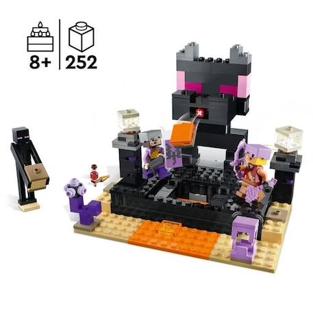 LEGO Minecraft 21242 L’Arène de l’End, Jouet avec Lave, Figurine Dragon de l'Ender et Enderman NOIR 3 - vertbaudet enfant 