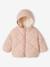 Doudoune bébé capuche amovible rose pâle 1 - vertbaudet enfant 
