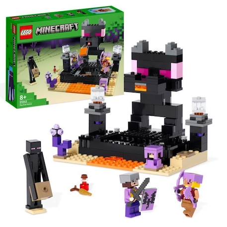 LEGO Minecraft 21242 L’Arène de l’End, Jouet avec Lave, Figurine Dragon de l'Ender et Enderman NOIR 1 - vertbaudet enfant 