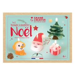 Jouet-Activités artistiques et musicales-Loisirs créatifs-Kit Créatif Bougies à modeler Noël - Graine Creative - Mixte - Bleu - A partir de 6 ans - Enfant