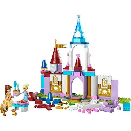 LEGO® Disney Princess 43219 Châteaux Créatifs, Jouet Château avec Mini-Poupées Belle et Cendrillon BLANC 2 - vertbaudet enfant 