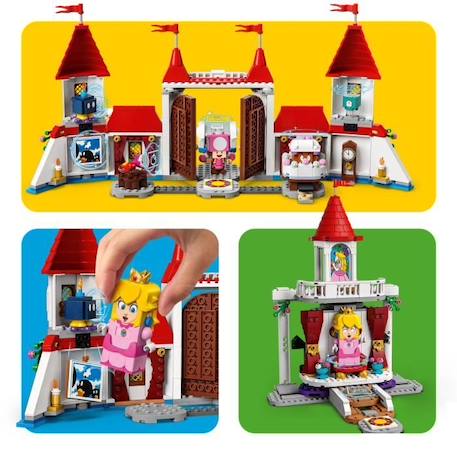 LEGO 71408 Super Mario Ensemble d’Extension Le Château de Peach, Jouet Château Fort, Figurine Bowser, Toadette, Enfant 8 Ans BLANC 3 - vertbaudet enfant 
