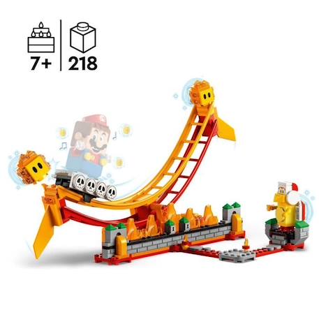 LEGO® Super Mario 71416 Ensemble d'Extension Le Manège de la Vague de Lave, avec Figurines ORANGE 3 - vertbaudet enfant 