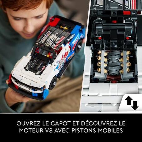 LEGO® Technic 42153 Chevrolet Camaro ZL1 NASCAR Next Gen, Maquette de Voiture de Sport BLANC 5 - vertbaudet enfant 