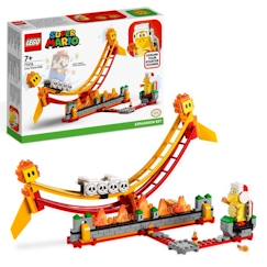 Jouet-LEGO® Super Mario 71416 Ensemble d'Extension Le Manège de la Vague de Lave, avec Figurines