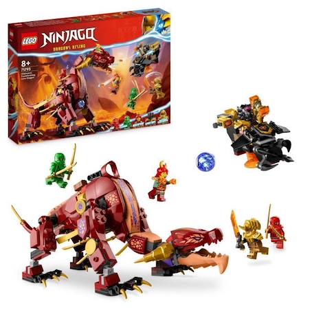 LEGO® NINJAGO 71793 Le Dragon de Lave Transformable de Heatwave, Jouet de Dragon avec Minifigurines ROUGE 1 - vertbaudet enfant 