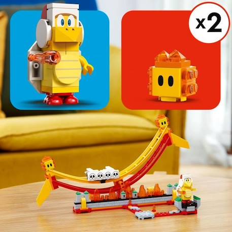 LEGO® Super Mario 71416 Ensemble d'Extension Le Manège de la Vague de Lave, avec Figurines ORANGE 5 - vertbaudet enfant 