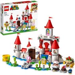-LEGO 71408 Super Mario Ensemble d’Extension Le Château de Peach, Jouet Château Fort, Figurine Bowser, Toadette, Enfant 8 Ans