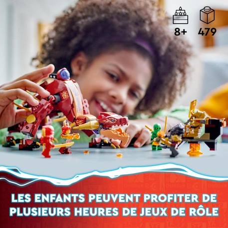 LEGO® NINJAGO 71793 Le Dragon de Lave Transformable de Heatwave, Jouet de Dragon avec Minifigurines ROUGE 6 - vertbaudet enfant 