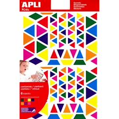 Jouet-Activités artistiques et musicales-Apli - 720 Gommettes auto-adhésives triangle couleurs assorties