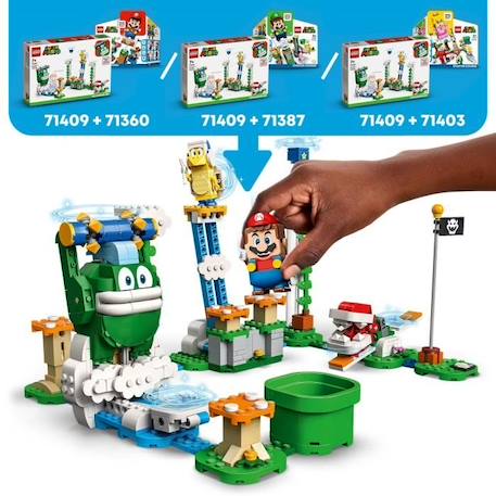 LEGO Super Mario 71409 Ensemble d’Extension Le Défi du Maxi-Spike sur un Nuage, Jouet VERT 2 - vertbaudet enfant 