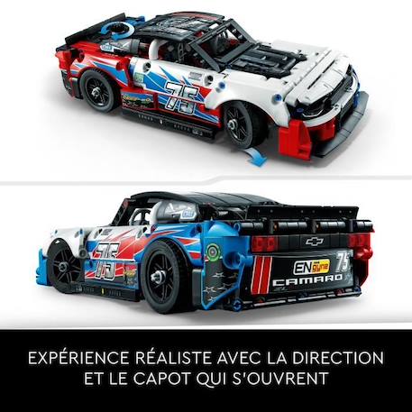 LEGO® Technic 42153 Chevrolet Camaro ZL1 NASCAR Next Gen, Maquette de Voiture de Sport BLANC 3 - vertbaudet enfant 
