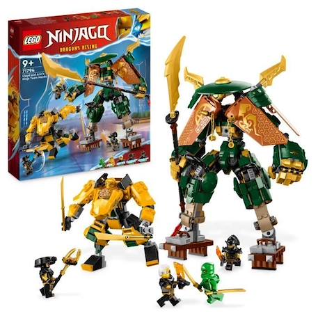 LEGO® NINJAGO 71794 L'Équipe de Robots des Ninjas Lloyd et Arin, Jouet de Ninja pour Enfants VERT 1 - vertbaudet enfant 