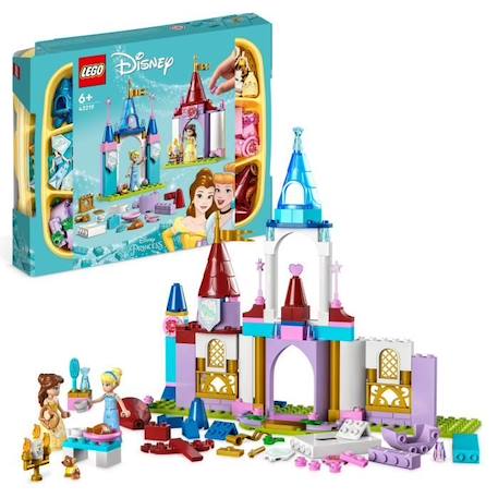 LEGO® Disney Princess 43219 Châteaux Créatifs, Jouet Château avec Mini-Poupées Belle et Cendrillon BLANC 1 - vertbaudet enfant 