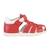 Sandales enfant Geox - Plate Cuir - Macchia Rouge Blanc - Scratch - Confortable ROUGE 2 - vertbaudet enfant 