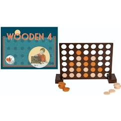 Puissance 4 en bois - Egmont Toys - Wooden 4 - Jeu de réflexion et stratégie - Pour enfants  - vertbaudet enfant