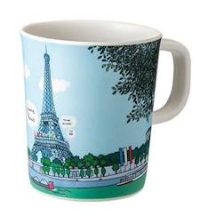 -Gobelet Motif Tour Eiffel Multicolore - Petit Jour Paris - SB912G - Puériculture - Bleu - Mixte - 12x7x11cm