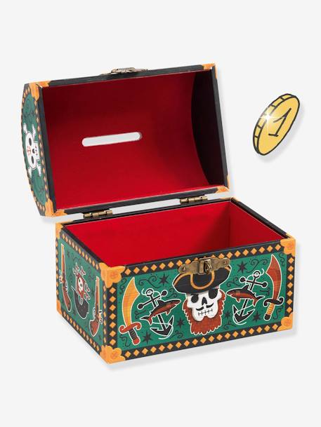 Tirelire Bois Pirate - vert imprimé 4 - vertbaudet enfant 