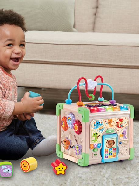 Cube nature interactif multi-activités - marron 1 - vertbaudet enfant 