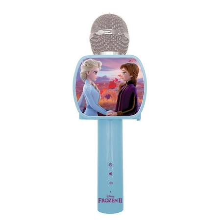 Micro Karaoké sans fil Reine des Neiges - LEXIBOOK - Enceinte Bluetooth® intégrée - 3 tonalités de voix BLEU 1 - vertbaudet enfant 