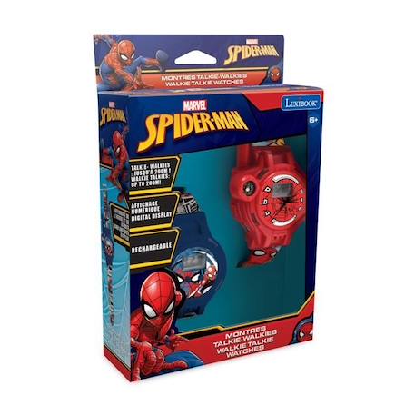 Montre 2 en 1 Walkie-Talkie SpiderMan 200m - LEXIBOOK - Rouge - Pour Enfant dès 3 ans - Licence Spiderman ROUGE 4 - vertbaudet enfant 