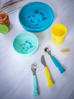 Puériculture-Repas-Set repas silicone Azur Sophie la girafe - VULLI