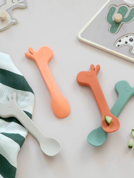 Lot de 2 cuillères en silicone Lalee orange+vert 7 - vertbaudet enfant 
