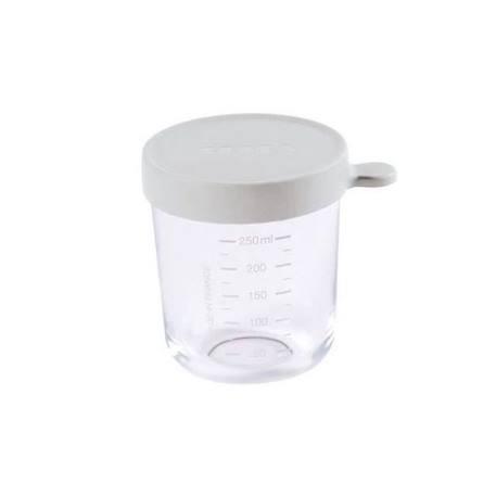 Pots de conservation BEABA en verre extra-résistant 250 ml - gris clair GRIS 2 - vertbaudet enfant 