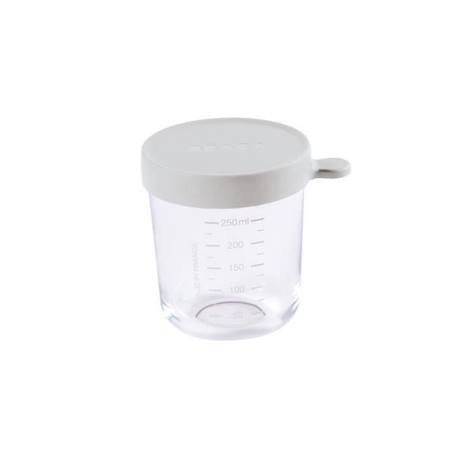 Pots de conservation BEABA en verre extra-résistant 250 ml - gris clair GRIS 1 - vertbaudet enfant 