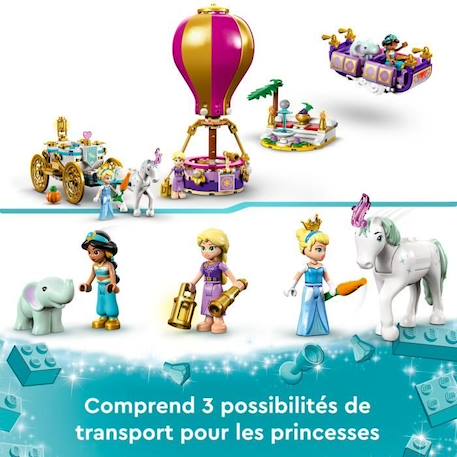 LEGO® Disney Princesse 43216 Le Voyage Enchanté des Princesses, Jouet avec Cheval, et Figurines BLANC 4 - vertbaudet enfant 