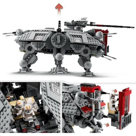 LEGO 75337 Star Wars Le Marcheur AT-TE, Jouet, Figurines Droïdes de Combat, Clone Trooper, La Revanche des Sith, Enfants Dès 9 Ans GRIS 3 - vertbaudet enfant 