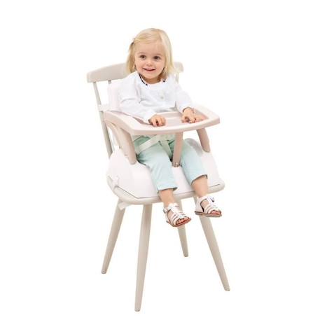 Rehausseur de chaise enfant 2 en 1 THERMOBABY YEEHOP - 6-18 mois - Harnais sécurité 3 points - Tablette amovible - Marron glacé MARRON 2 - vertbaudet enfant 