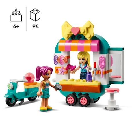 LEGO® 41719 Friends La Boutique de Mode Mobile, Jouet de Petit Salon de Coiffure pour Mini-poupées d'Heartlake City, dès 6 Ans BLEU 2 - vertbaudet enfant 