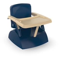 Puériculture-Chaise haute, réhausseur-Rehausseur de chaise enfant 2 en 1 THERMOBABY YEEHOP - 6-18 mois - Harnais sécurité 3 points - Tablette amovible - Bleu océan