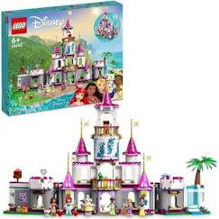 -LEGO 43205 Disney Princess Aventures Épiques dans le Château, Jouet Ariel, Vaiana et Raiponce, Figurines Animaux, Enfants Dès 6 Ans