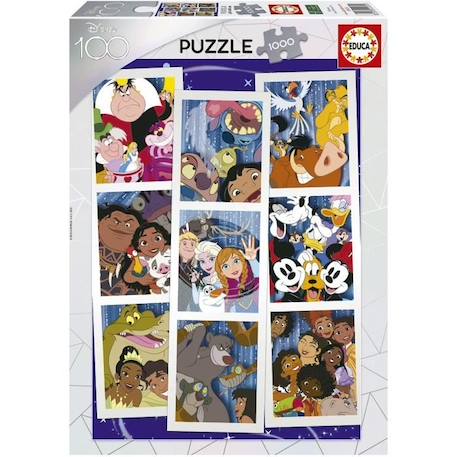 Puzzle 1000 pièces COLLAGE DISNEY 100 - Marque EDUCA - Dimensions 68 x 48 cm BLANC 1 - vertbaudet enfant 