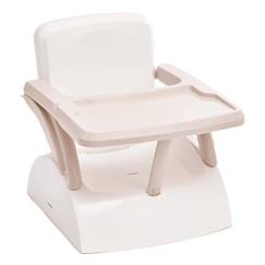 Puériculture-Rehausseur de chaise enfant 2 en 1 THERMOBABY YEEHOP - 6-18 mois - Harnais sécurité 3 points - Tablette amovible - Marron glacé