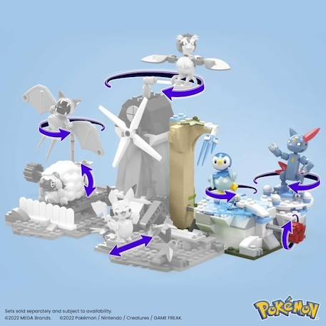 Mega Construx - Pokemon - Tiplouf Et Farfuret A La Neige - Construction - 6 Ans Et + BLANC 5 - vertbaudet enfant 