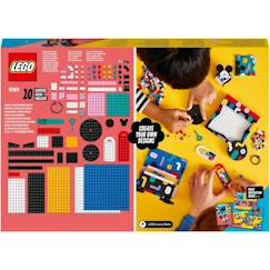 -LEGO 41964 DOTS Boîte Créative La Rentrée Mickey Mouse et Minnie Mouse, 6-en-1, Boîte de Rangement, Cadre Photo, Enfants 6 Ans
