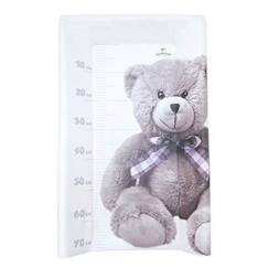 Puériculture-Plan à langer DOMIVA Little Bear - PVC - Matelas intégré - Blanc/Gris - 50 x 80 cm