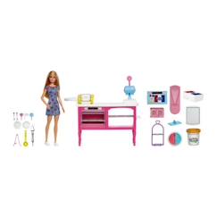 Jouet-Poupons et poupées-Poupons et accessoires-Barbie - Barbie Et Sa Boulangerie - Playset Poupée - 5 Ans Et +