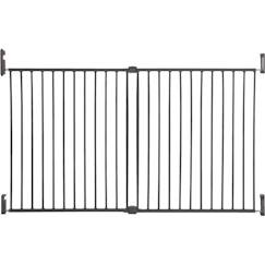 Puériculture-DREAMBABY Barrière de sécurité Extra large BROADWAY Gro Gate - A visser -  L 76/134,5 x H 76 cm - Grise