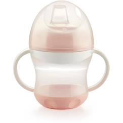 Puériculture-THERMOBABY Tasse anti-fuites + couv - Rose poudré