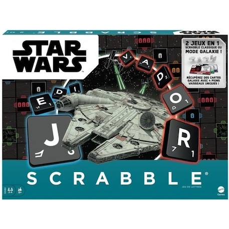 Mattel Games - Scrabble Star Wars - Jeu de société et de lettres - 2 à 4 joueurs - Dès 10 ans VERT 1 - vertbaudet enfant 