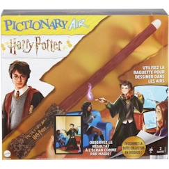 Jouet-Jeux de société-Mattel Games - Pictionary Air Harry Potter - Jeu d'ambiance et de dessin pour toute la famille - Dès 8 ans